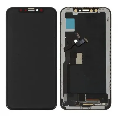 LCD with Touch Screen for Apple iPhone X - White (display glass combo folder) By Sparestream