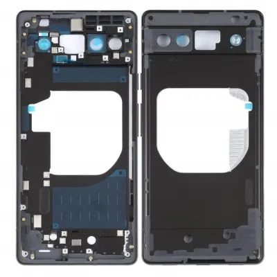 LCD Frame Middle Chassis for Google Pixel 6a - Black by Sparestream