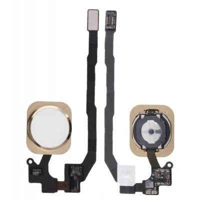 Home Button Complete for Apple iPhone SE 32GB Gold - Outer Plastic with Inner Flex Gold by Sparestream