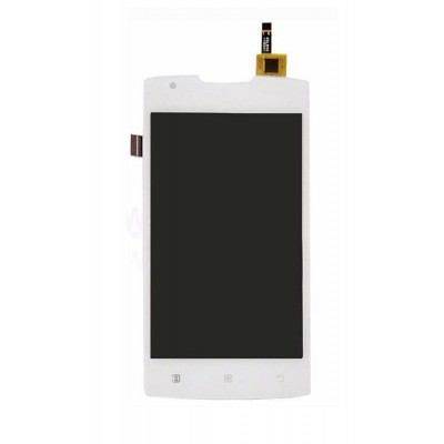 LCD with Touch Screen for Lenovo A1000 - White (display glass combo folder) by Sparestream