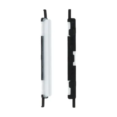 Volume Side Button Outer for Samsung Galaxy A12 White - Plastic Key by Sparestream