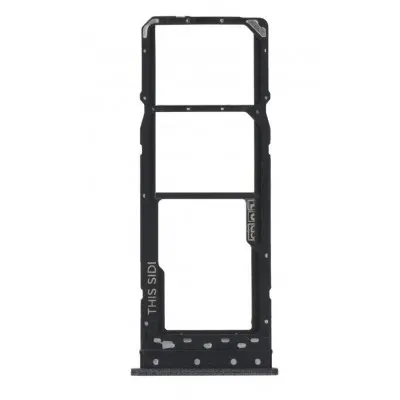 SIM Card Holder Tray for Motorola Moto E22s - Black by Sparestrteam