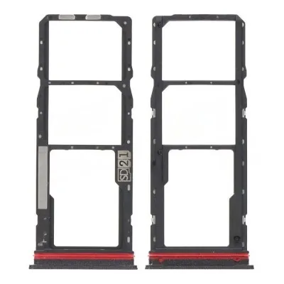 SIM Card Holder Tray for Motorola Moto G04 - Black by Sparestream