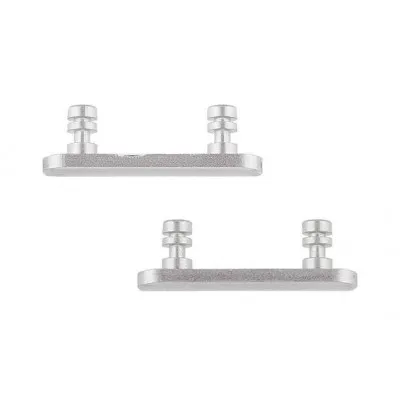 Volume Side Button Outer for Apple iPhone 7 Plus Silver - Plastic Key by Sparestream