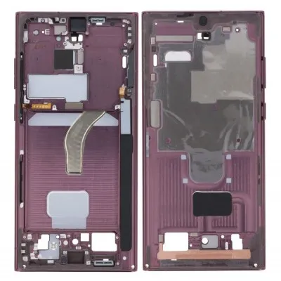 LCD Frame Middle Chassis for Samsung Galaxy S22 Ultra 5G - Red by Sparestream