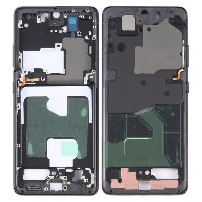 LCD Frame Middle Chassis for Samsung Galaxy S21 Ultra - Black by Sparestream