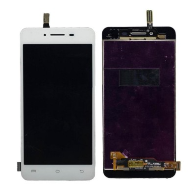 LCD with Touch Screen for Vivo V1 - White (display glass combo folder) by Sparestream