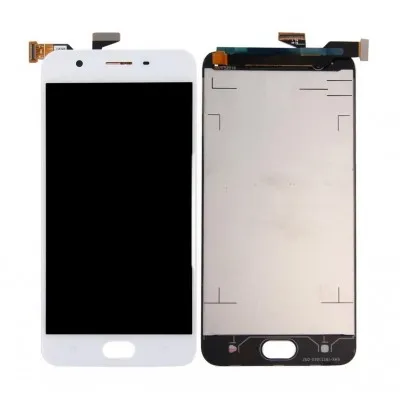 LCD with Touch Screen for Oppo A57 - White (display glass combo folder) By Sparestream