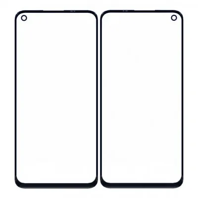 Front Glass for Realme 7 - Black by Sparestream