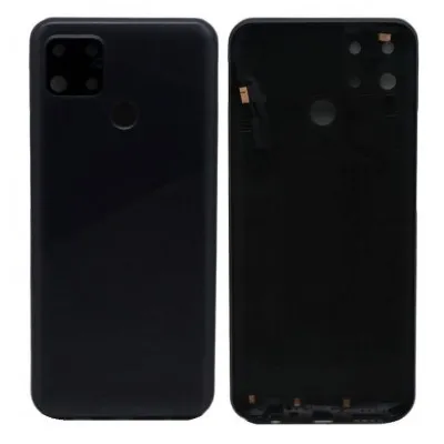 Back Panel Cover for Realme C12 - Black by Sparestream