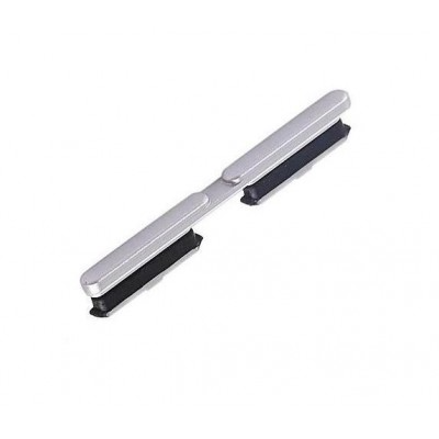 Volume Side Button Outer for Realme Narzo 30 Silver - Plastic Key by Sparestream