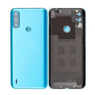 Back Panel Cover for Motorola Moto E7 Power - Blue by Sparestream
