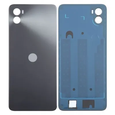 Back Panel Cover for Motorola Moto E22s - Black by Sparestream