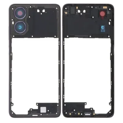 Middle Frame Ring Only for Motorola Moto G04 Black by Sparestream