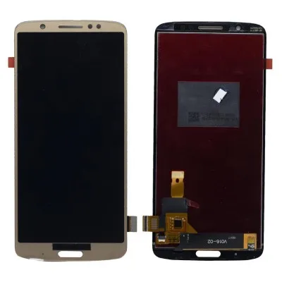 LCD with Touch Screen for Motorola Moto G6 Plus - Gold (display glass combo folder) by Sparestream
