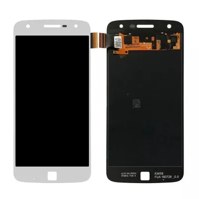 LCD with Touch Screen for Moto Z Play 32GB - White (display glass combo folder) by Sparestream