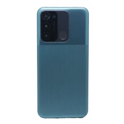 Back Panel Cover for Tecno Spark 8C - Cyan By Sparestream