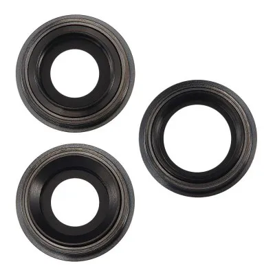 Camera Lens Glass with Frame for Apple iPhone 12 Pro Black By Sparestream