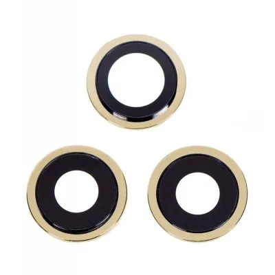 Camera Lens Glass with Frame for Apple iPhone 12 Pro Gold By Sparestream