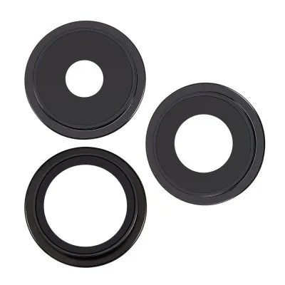Camera Lens Glass with Frame for Apple iPhone 15 Pro Black by Sparestream