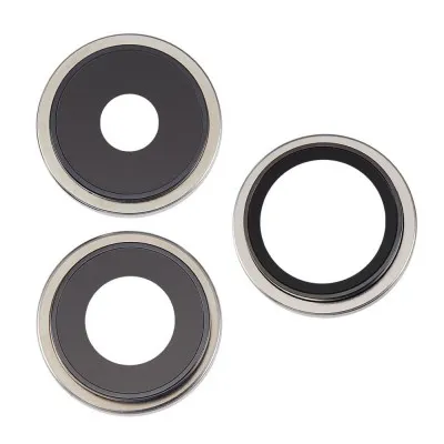 Camera Lens Glass with Frame for Apple iPhone 15 Pro White by Sparestream