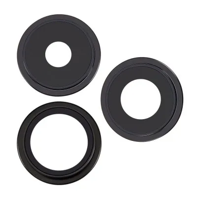 Camera Lens Glass with Frame for Apple iPhone 15 Pro Max Black By Sparestream