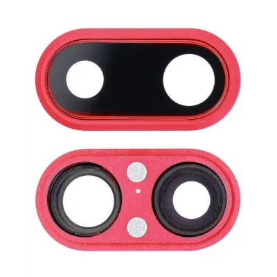 Camera Lens Glass with Frame for Apple iPhone 8 Plus Red By Sparestream