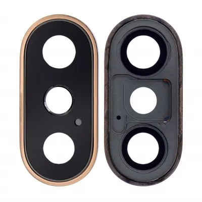 Camera Lens Glass with Frame for Apple iPhone XS Gold By Sparestream