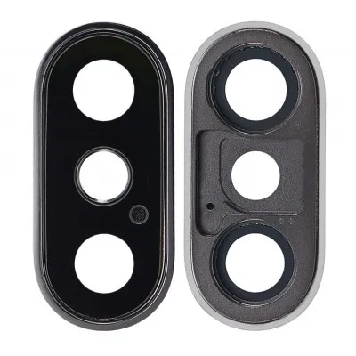 Camera Lens Glass with Frame for Apple iPhone XS White By Sparestream